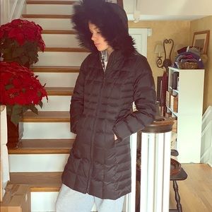 Talbots Long Quilted Puffer Coat
